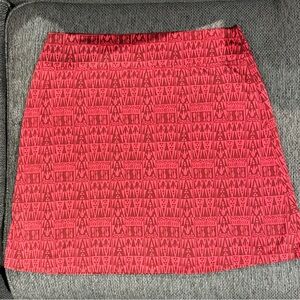 Patagonia Red A-Line Mini Skirt‎ Smocked Cocktail